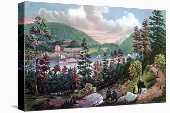 West Point, Us Military Academy, from the Opposite Shore, 1862-Currier & Ives-Premier Image Canvas