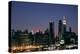 West-side Skyline at Night NYC-null-Stretched Canvas