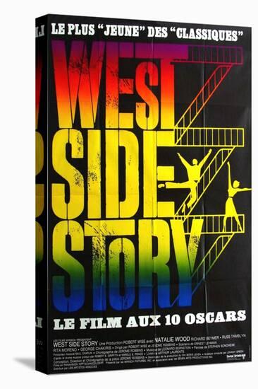 West Side Story, French Movie Poster, 1961-null-Stretched Canvas