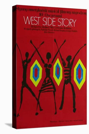 West Side Story, Polish Movie Poster, 1961-null-Stretched Canvas