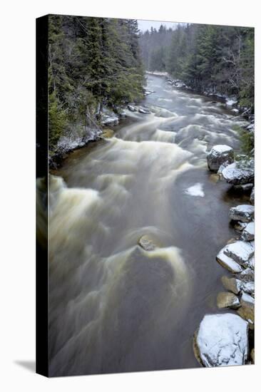 West Virginia, Blackwater Falls State Park. Blackwater River Rapids in Winter-Jaynes Gallery-Premier Image Canvas