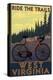 West Virginia - Ride the Trails-Lantern Press-Stretched Canvas