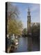 Westerkerk Church and the Prinsengracht Canal, Amsterdam, Netherlands, Europe-Amanda Hall-Premier Image Canvas