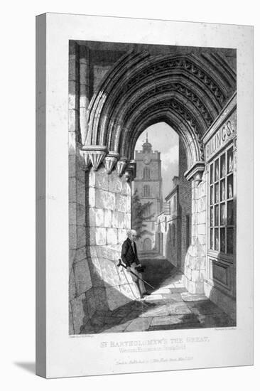 Western Entrance to the Church of St Bartholomew-The-Great, Smithfield, City of London, 1837-John Le Keux-Premier Image Canvas