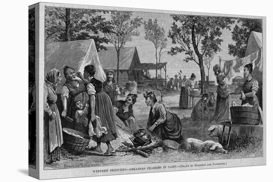 Western Sketches-Arkansas Pilgrims in Camp.-null-Premier Image Canvas
