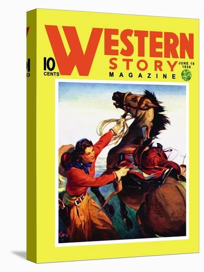 Western Story Magazine: She Ruled the West-null-Stretched Canvas