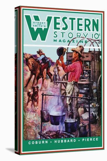 Western Story Magazine: Supper Time-Walter Kaskell Kinton-Stretched Canvas