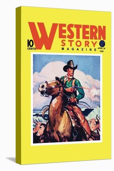 Western Story Magazine: The Cowboy's Hand-null-Stretched Canvas