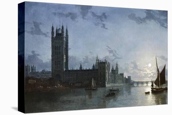 Westminster Abbey and the Houses of Parliament-Henry Pether-Premier Image Canvas