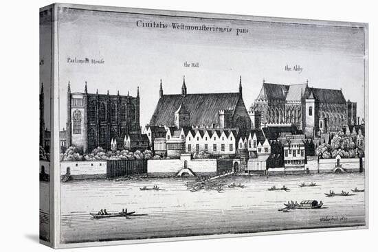 Westminster Abbey and the Palace of Westminster from the River Thames, London, 1647-Wenceslaus Hollar-Premier Image Canvas