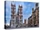 Westminster Abbey (Left) and Broad Sanctuary Building (Right), Westminster, London-Felipe Rodriguez-Premier Image Canvas