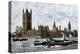 Westminster and the Houses of Parliament from the Thames, 1800s-null-Premier Image Canvas