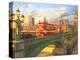 Westminster Bridge Buses-Dominic Davison-Stretched Canvas