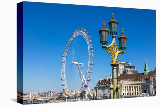 Westminster Bridge lantern and London Eye, London, England, United Kingdom, Europe-John Guidi-Premier Image Canvas