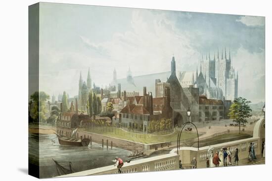 Westminster Hall and Abbey, Engraved by Daniel Havell-John Gendall-Premier Image Canvas