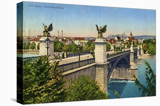 Wettstein Bridge, Basel, Switzerland, C1936-null-Premier Image Canvas