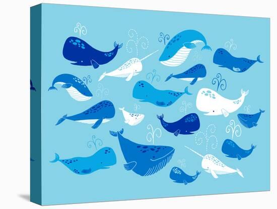 Whale of a Tale Horizontal-Heather Rosas-Stretched Canvas