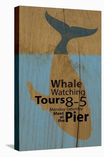 Whale Sign on Wood #2-J Hovenstine Studios-Premier Image Canvas