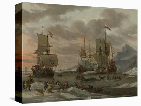 Whaling Grounds in the Arctic Ocean-Abraham Storck-Stretched Canvas