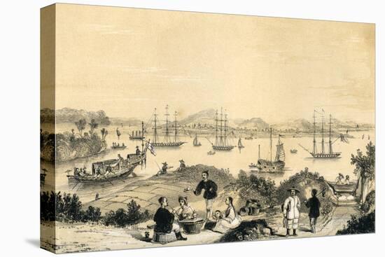 Whampoa Near Canton, the Anchorage for European Shipping, 1847-JW Giles-Premier Image Canvas