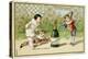 What Luck! a Bottle of Champagne', Promotional Card for the Parisian Department Store 'Au Bon…-null-Premier Image Canvas