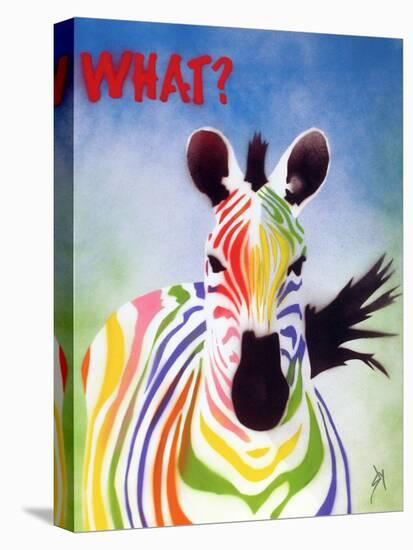 What? Zebra-Juan Sly-Stretched Canvas