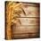Wheat Ears on the Wooden Table, Sheaf of Wheat over Wood Background-Subbotina Anna-Premier Image Canvas