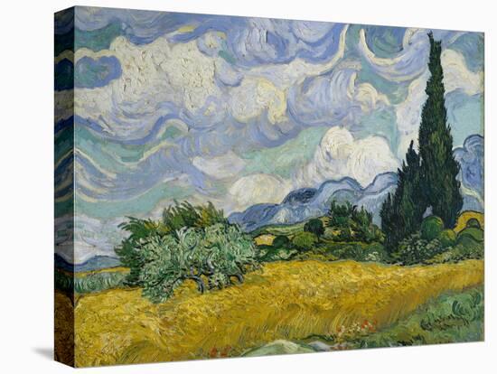 Wheat Field with Cypresses, 1889-Vincent van Gogh-Premier Image Canvas