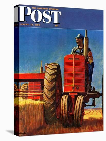 "Wheat Harvest" Saturday Evening Post Cover, August 12, 1950-Mead Schaeffer-Premier Image Canvas