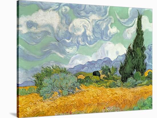 Wheatfield with Cypresses, 1889-Vincent van Gogh-Premier Image Canvas