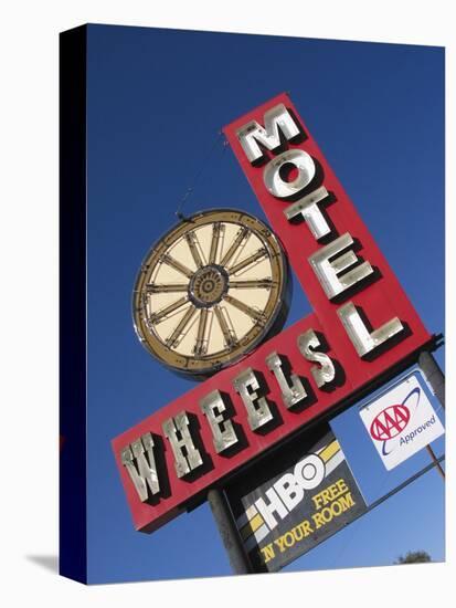 Wheels Motel Sign, Greybull, Wyoming, USA-Nancy & Steve Ross-Premier Image Canvas