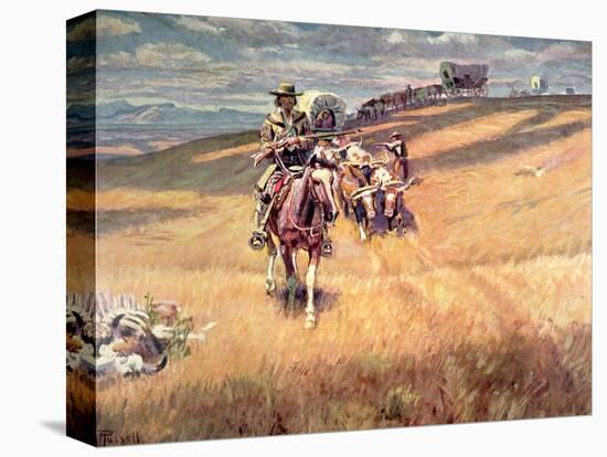 When Wagon Trails Were Dim-Charles Marion Russell-Premier Image Canvas