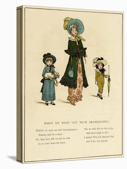 When We Went Out with Grandmamma-Kate Greenaway-Stretched Canvas