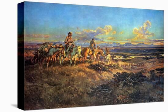 Where Guns Were Their Passports-Charles Marion Russell-Stretched Canvas