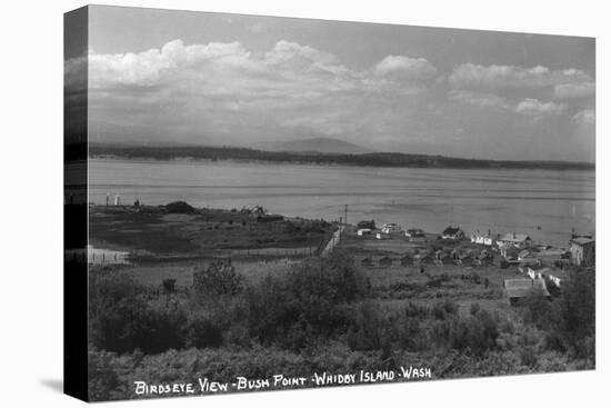 Whidbey Island, Washington - Aerial View from Bush Point-Lantern Press-Stretched Canvas