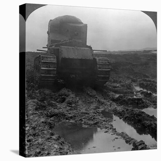 Whippet Tank on a Muddy Battlefield, Morcourt, France, World War I, 1918-null-Premier Image Canvas