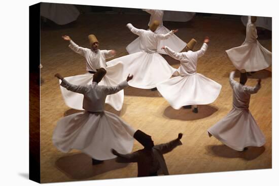 Whirling Dervishes at the Dervishes Festival, Konya, Central Anatolia, Turkey, Asia Minor, Eurasia-Bruno Morandi-Premier Image Canvas