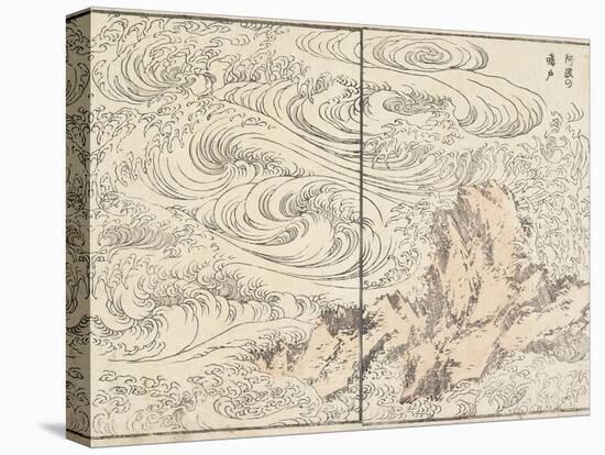 Whirlpool at Awa, 1817-Katsushika Hokusai-Premier Image Canvas
