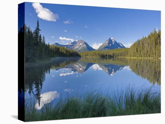 Whirlpool Peak, Mt. Fryatt and Leech Lake, Jasper National Park, Alberta, Canada-Michele Falzone-Premier Image Canvas