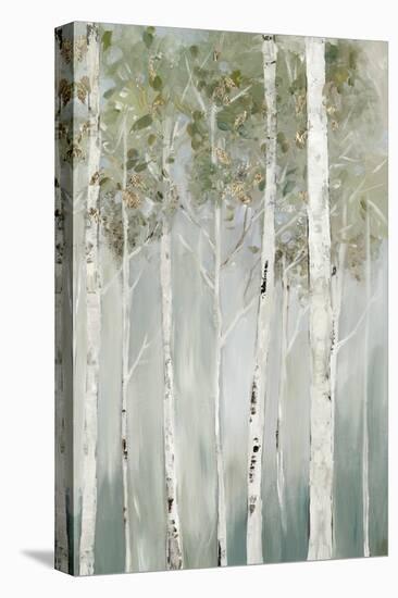 Whispering Green Birch Forest II-Allison Pearce-Stretched Canvas