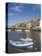 Whitby Church and Fishing Boats in the Harbour, Whitby, North Yorkshire, Yorkshire, England, UK-Neale Clarke-Premier Image Canvas