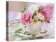 White and Pink Roses and Heather in a Cup-Friedrich Strauss-Premier Image Canvas