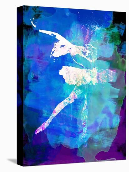 White Ballerina Watercolor-Irina March-Stretched Canvas