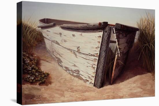 White Boat II-Karl Soderlund-Stretched Canvas