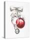 White Christmas Bow and Ornaments-Marco Fabiano-Stretched Canvas