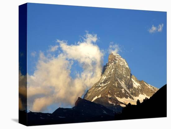 White Clouds and the Matterhorn, Zermatt,Valais, Swiss Alps, Switzerland, Europe-Hans Peter Merten-Premier Image Canvas