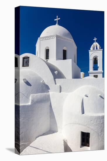 White domed church and blue sky, Santorini, Cyclades-Ed Hasler-Premier Image Canvas