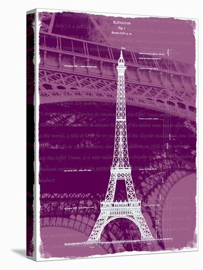 White Eiffel Tower Paris in Rosy-Victoria Hues-Premier Image Canvas