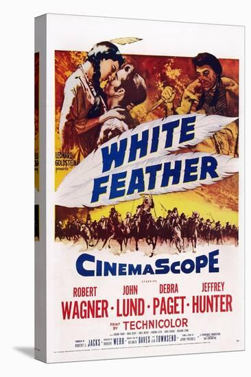 White Feather, Top from Left: Debra Paget, Robert Wagner, Jeffrey Hunter, 1955-null-Stretched Canvas