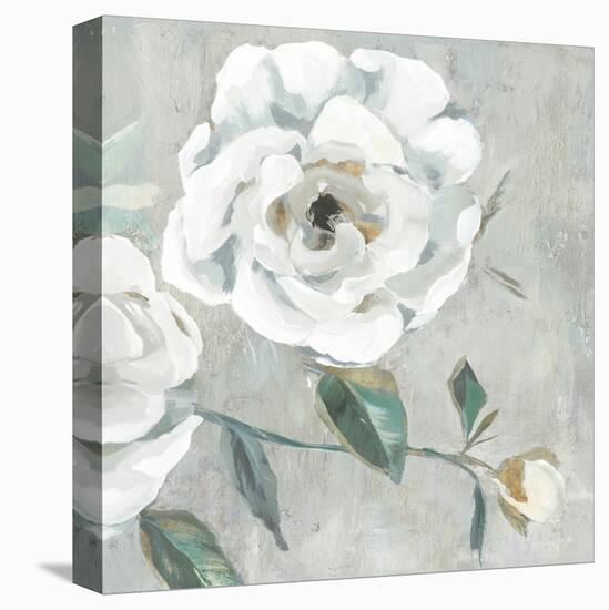 White Floral I-Aria K-Stretched Canvas